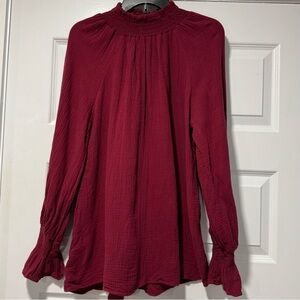 My Story Deep Red Blouse